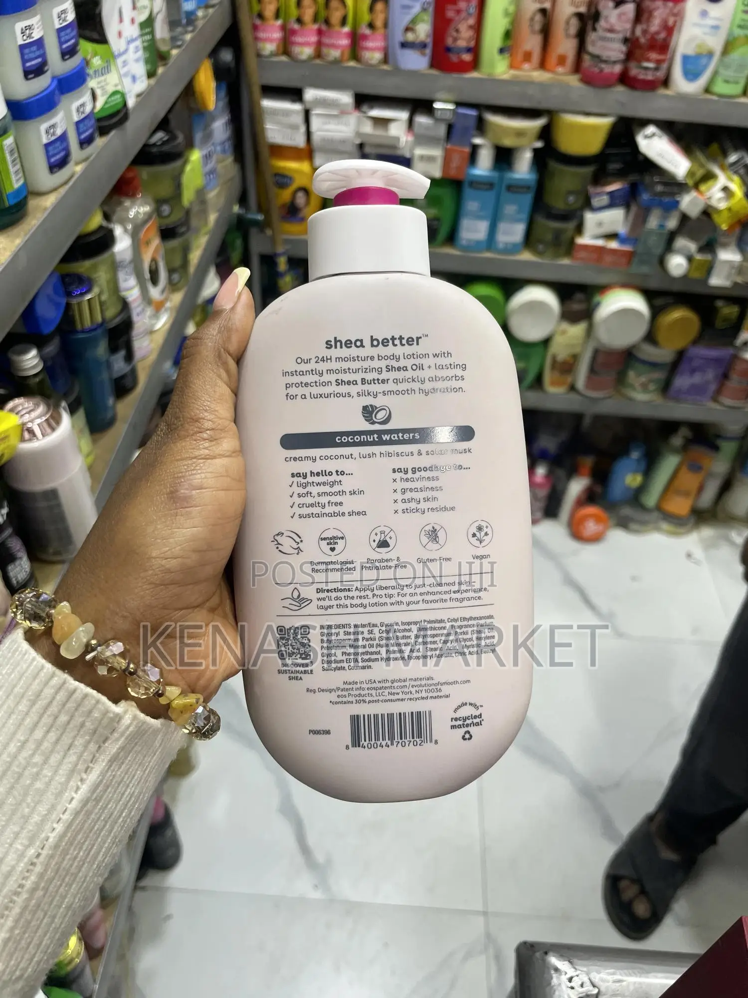 Eos Shea Better 24h Moisture Body Lotion in the Coconut Waters Scent