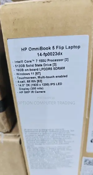 New Laptop HP OmniBook 5 Flip 16GB Intel Core 5 SSD 512GB