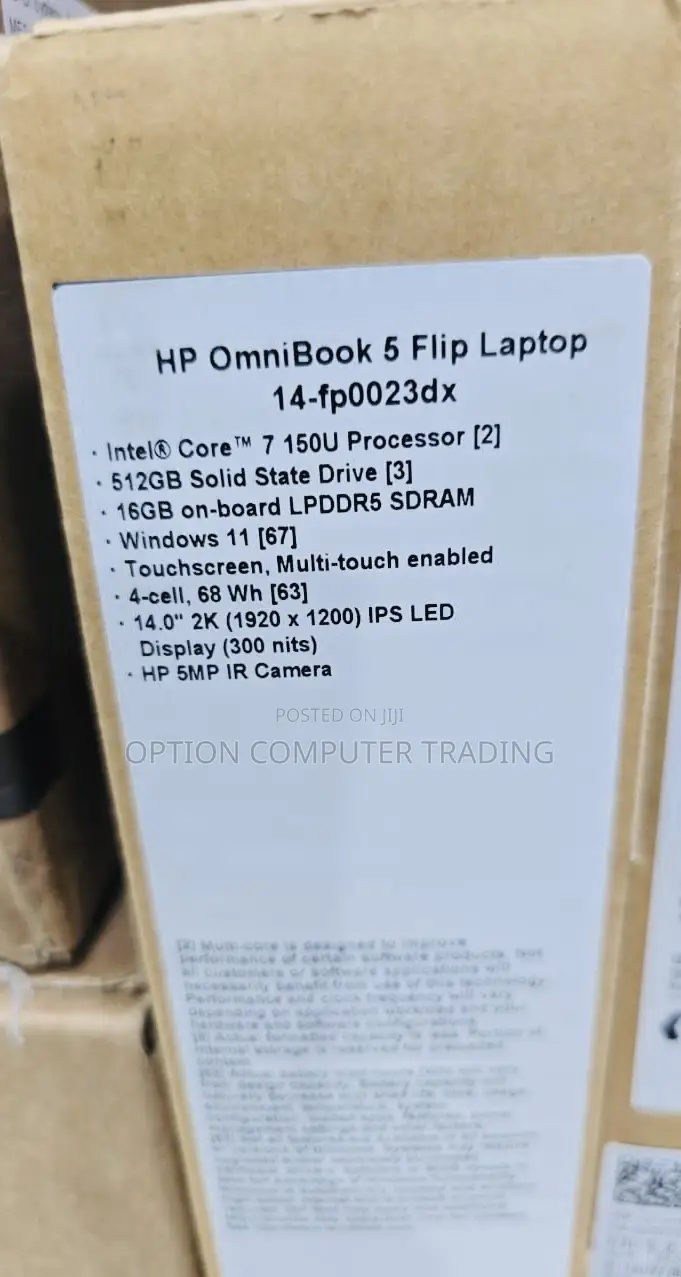 New Laptop HP OmniBook 5 Flip 16GB Intel Core 5 SSD 512GB
