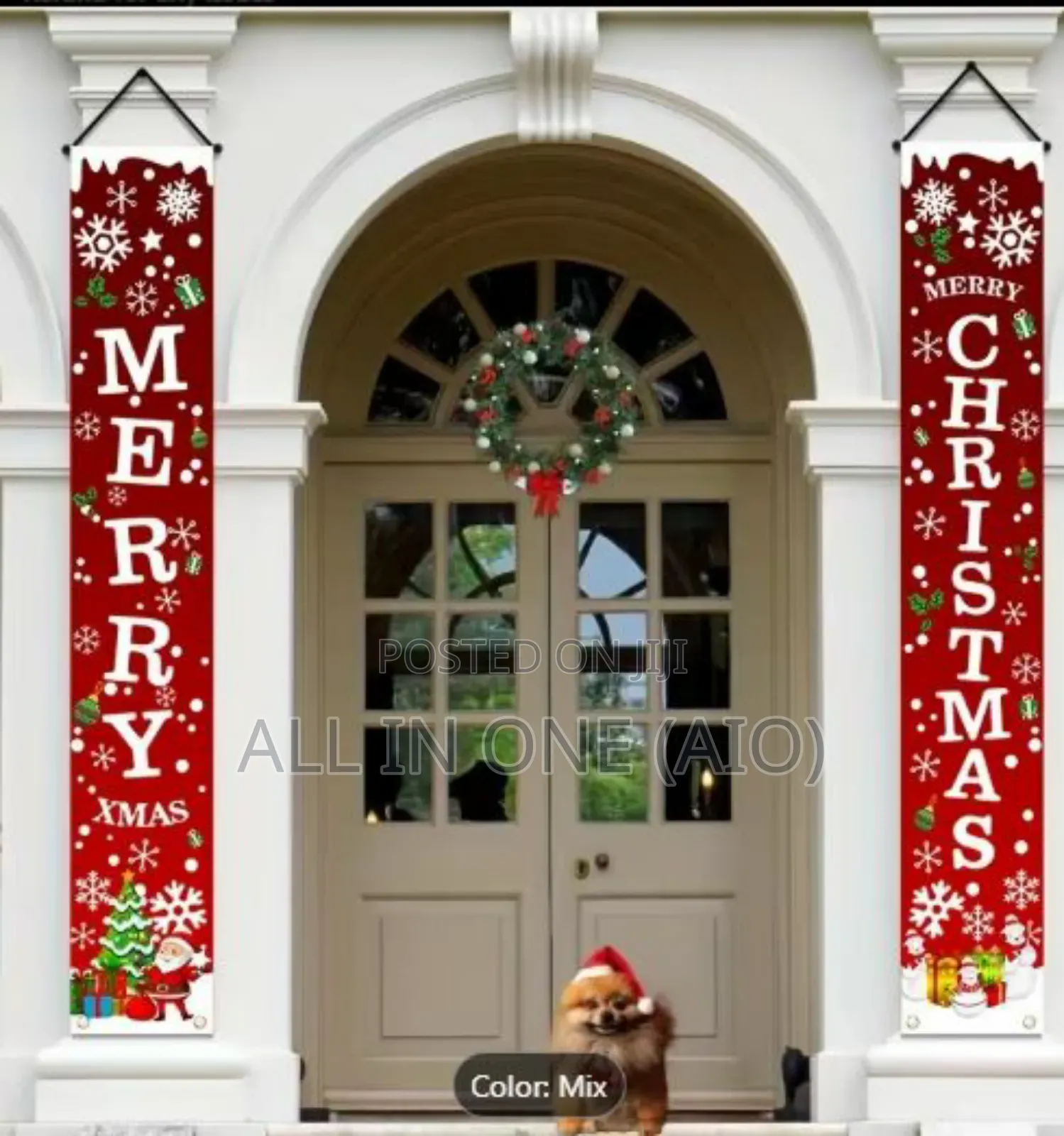 1 Pair Festive Christmas Door Hanging Banner