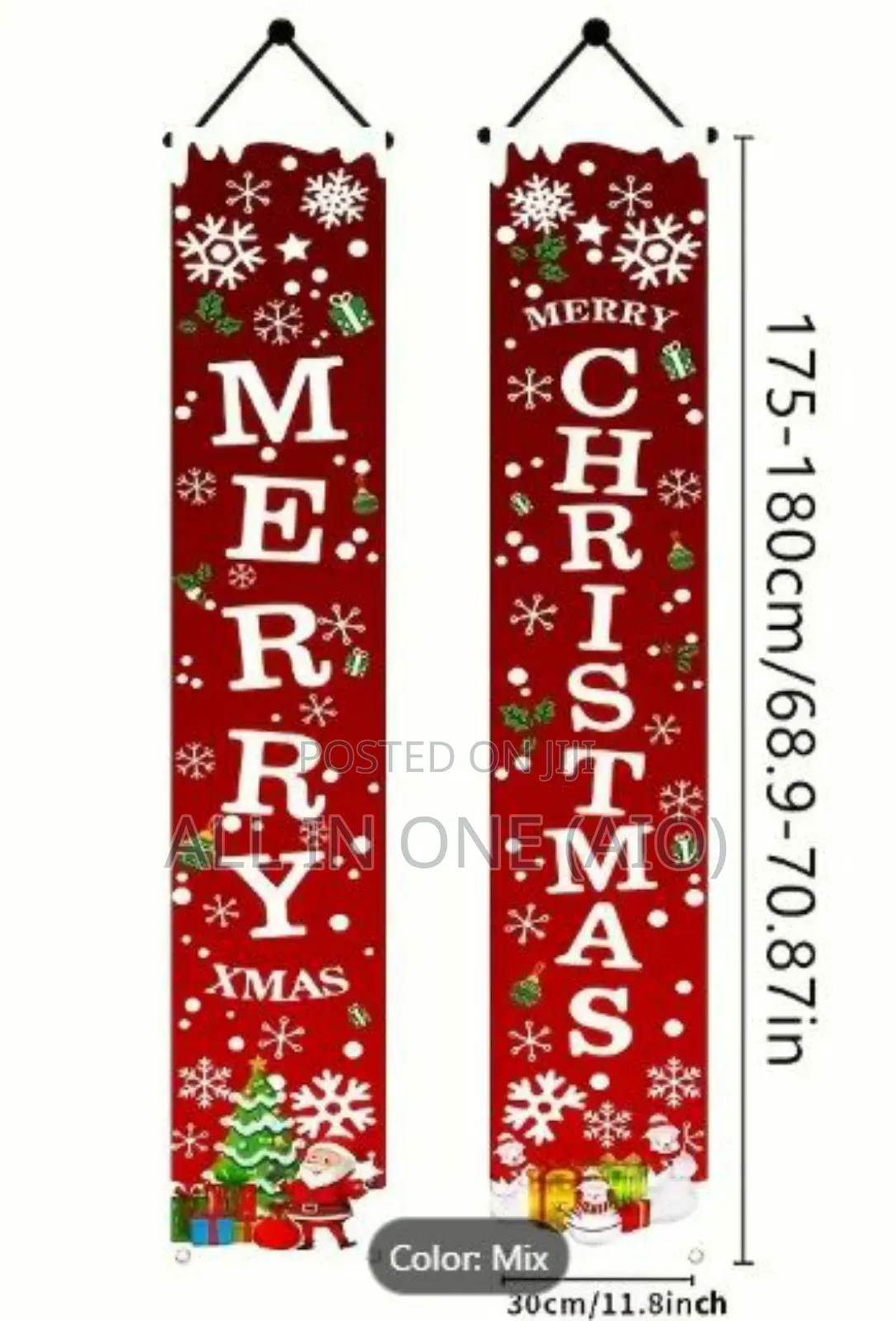1 Pair Festive Christmas Door Hanging Banner
