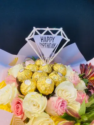 Bouquet With 10psc Ferrero Chocolate