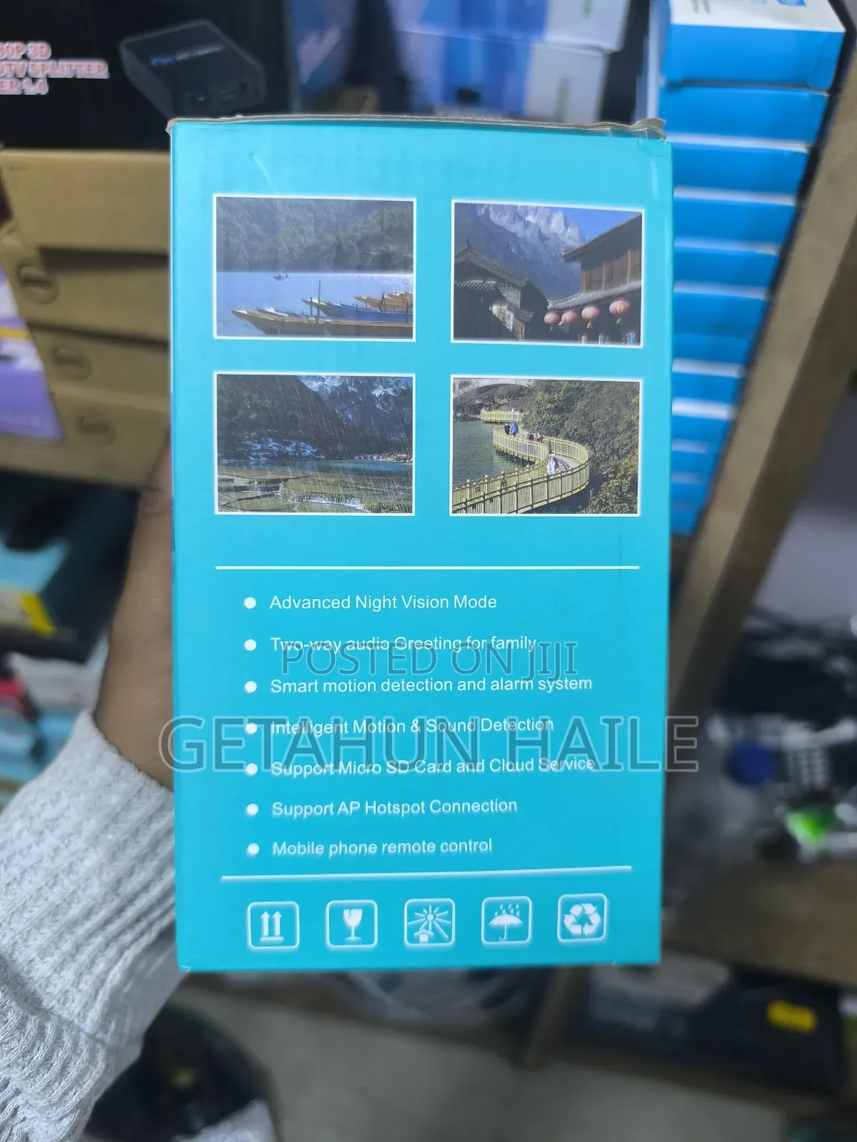 Hd Smart Camera With Battery (በwifi የሚሰራ ባትሪ ያለው V380 Security Camera)