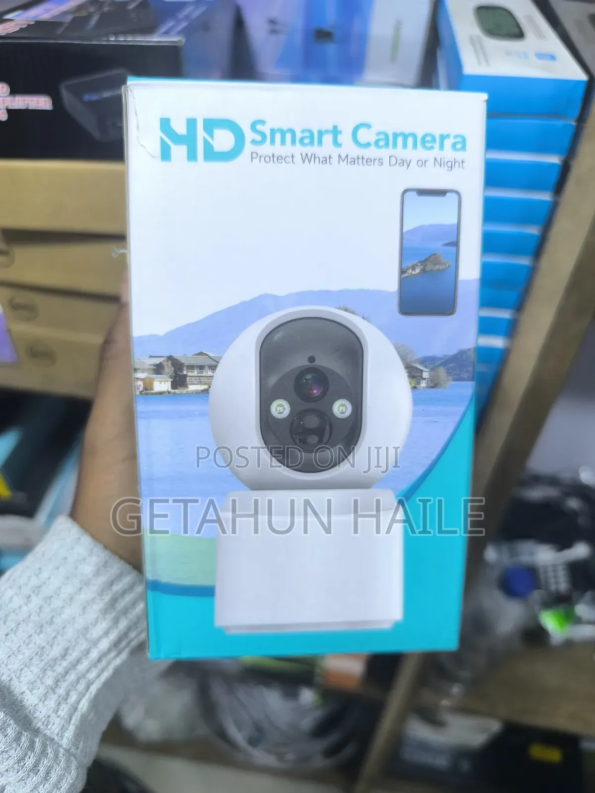 Hd Smart Camera With Battery (በwifi የሚሰራ ባትሪ ያለው V380 Security Camera)