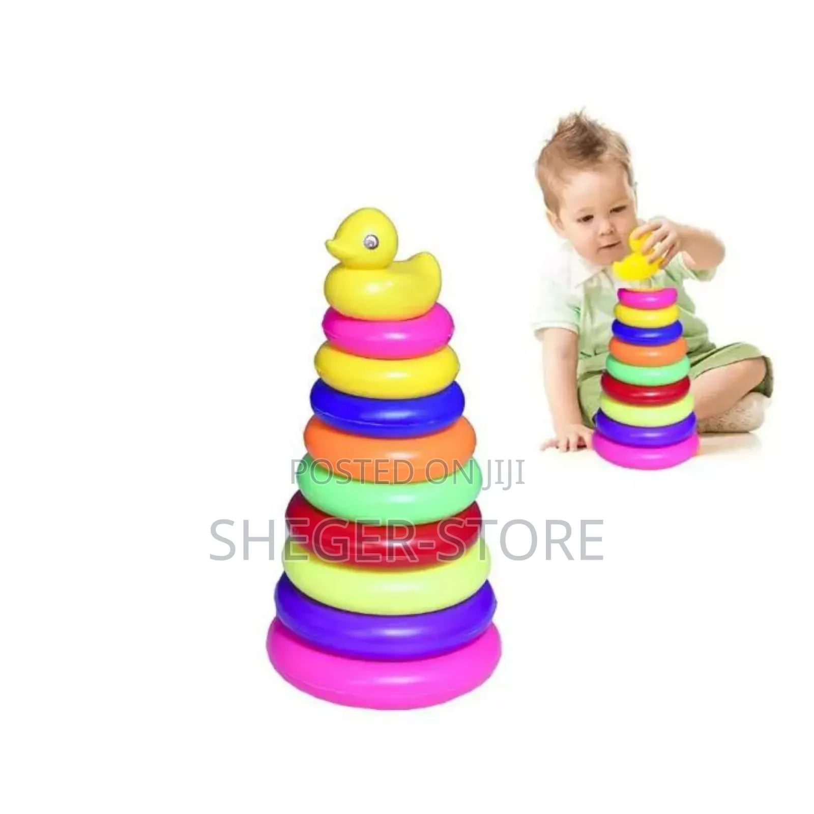 Orginal Generic Baby Toddler Toys Stacking Ring Pyramid