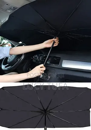Photo - Compact Windshield Sun Shade የመኪና ፀሀይ መከላከያ