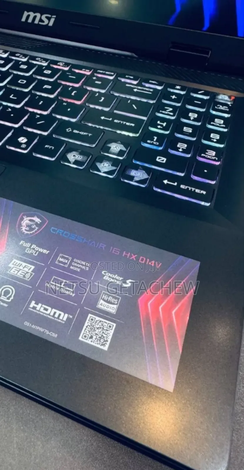 New Laptop MSI Crosshair 15 16GB Intel Core I7 SSD 1T