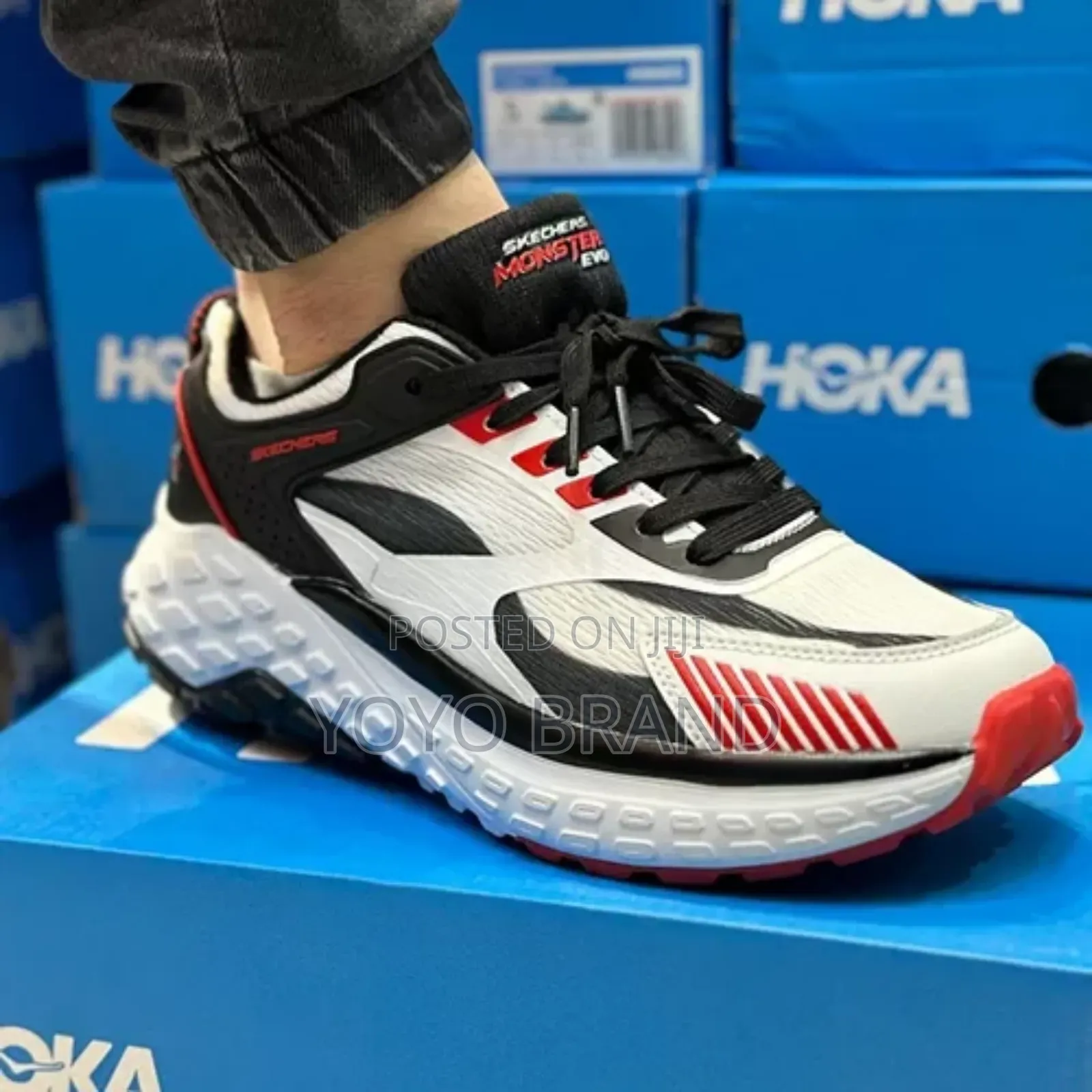 Skechers Monster Air Coolded White Red