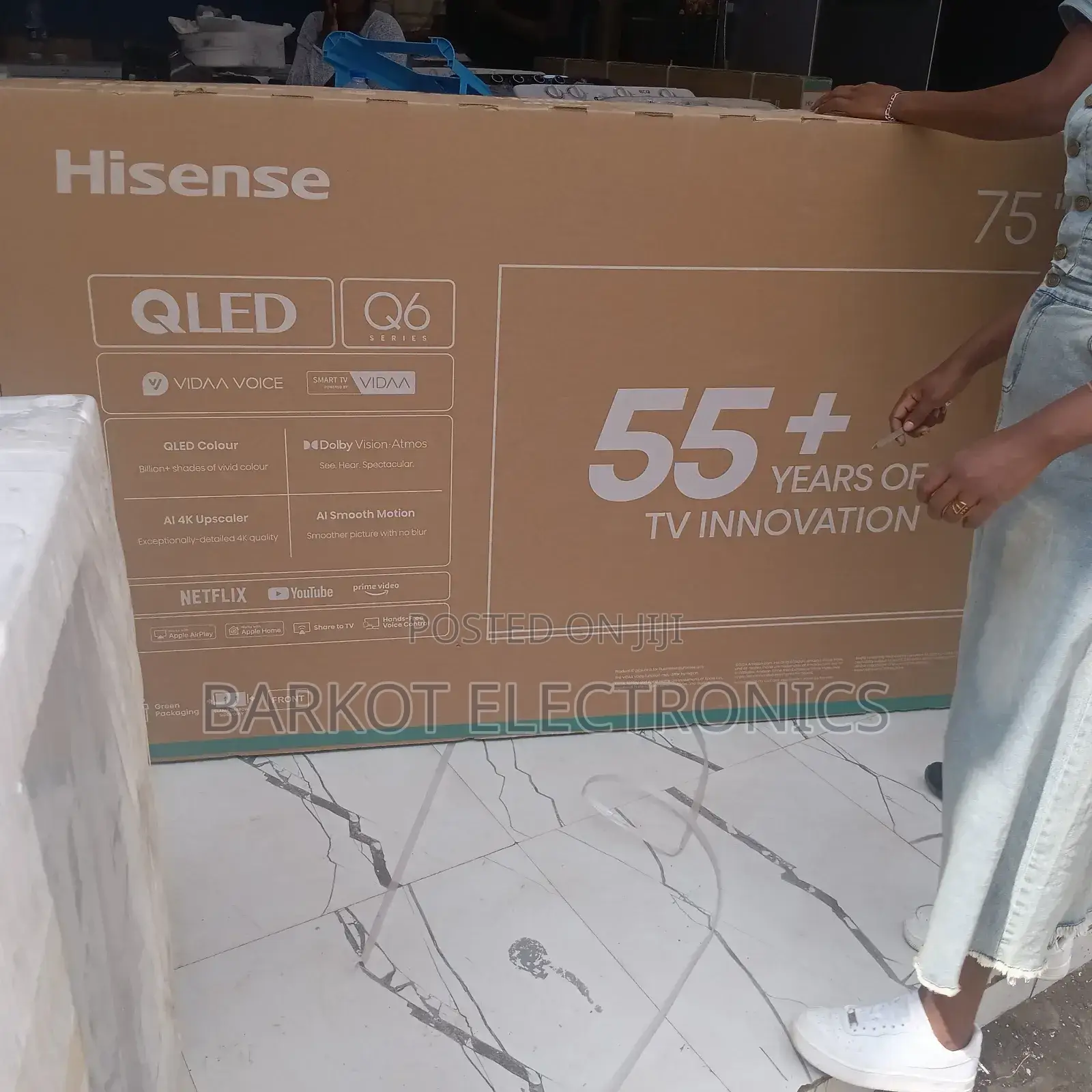 Hisense Smart Qled Tv75 Andraid Framless Brand