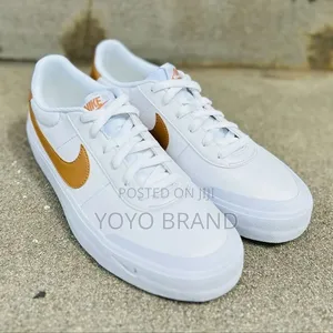 Photo - Nike Court Shot White Yellow Fashion Shoes