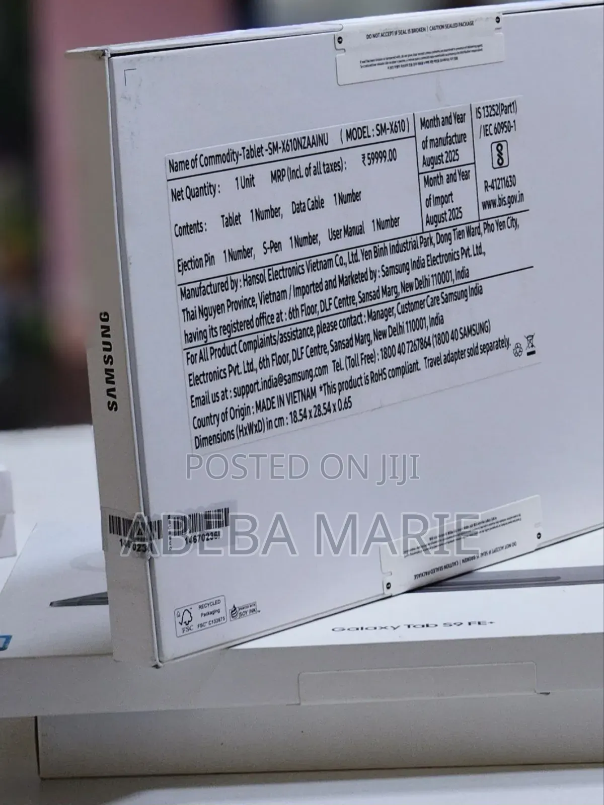 New Samsung Galaxy Tab S9 FE+ 128 GB