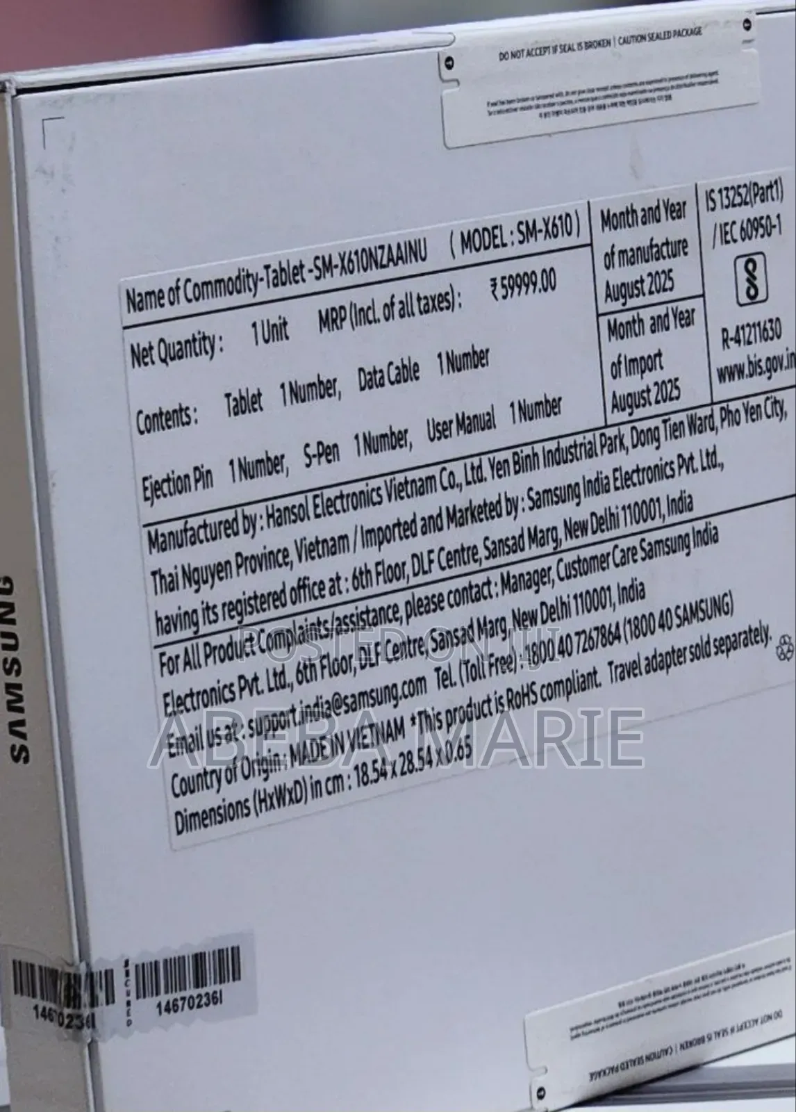 New Samsung Galaxy Tab S9 128 GB