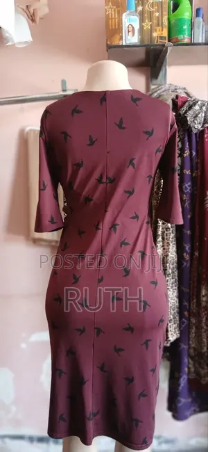 Stretchy Burgundy Dress
