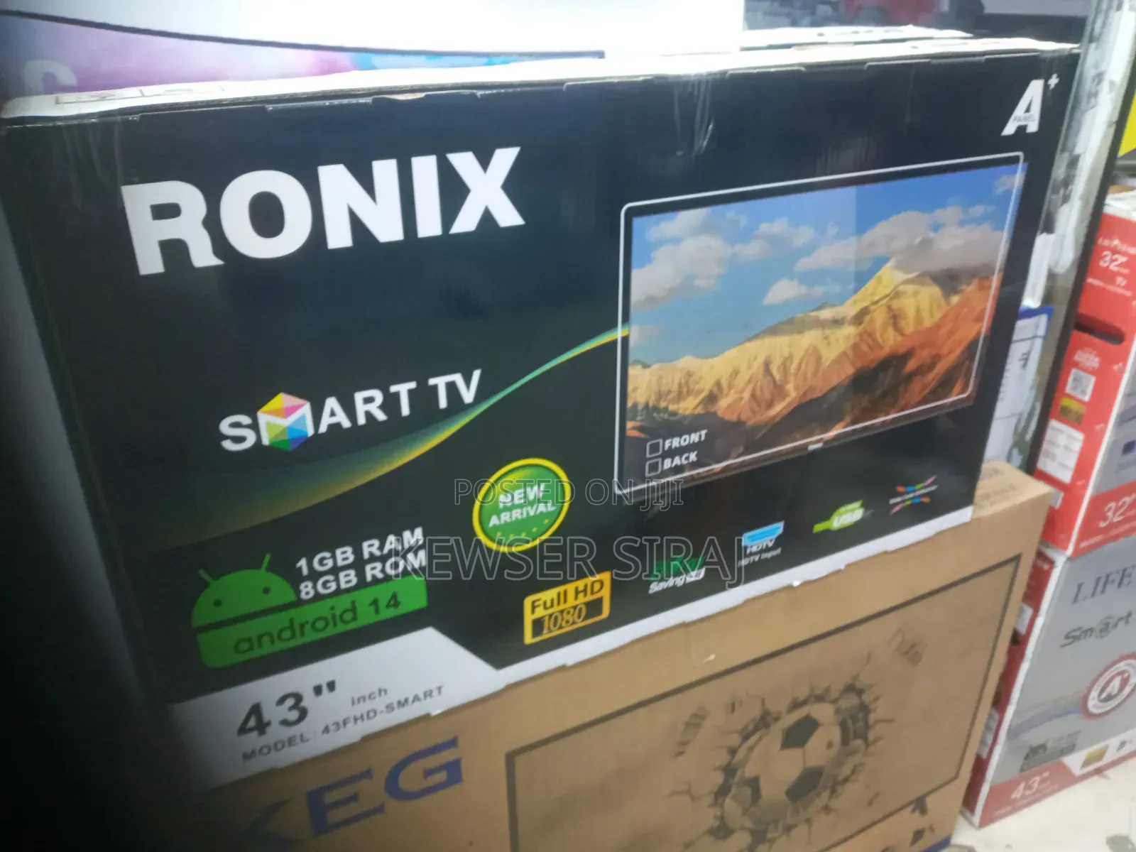Ronax Tv43inch Smart ፍሬም ለስ እስክሪኝ
