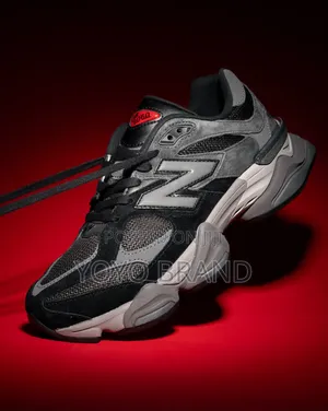 Photo - New Balance 9060 Black Red Fashion Shoes