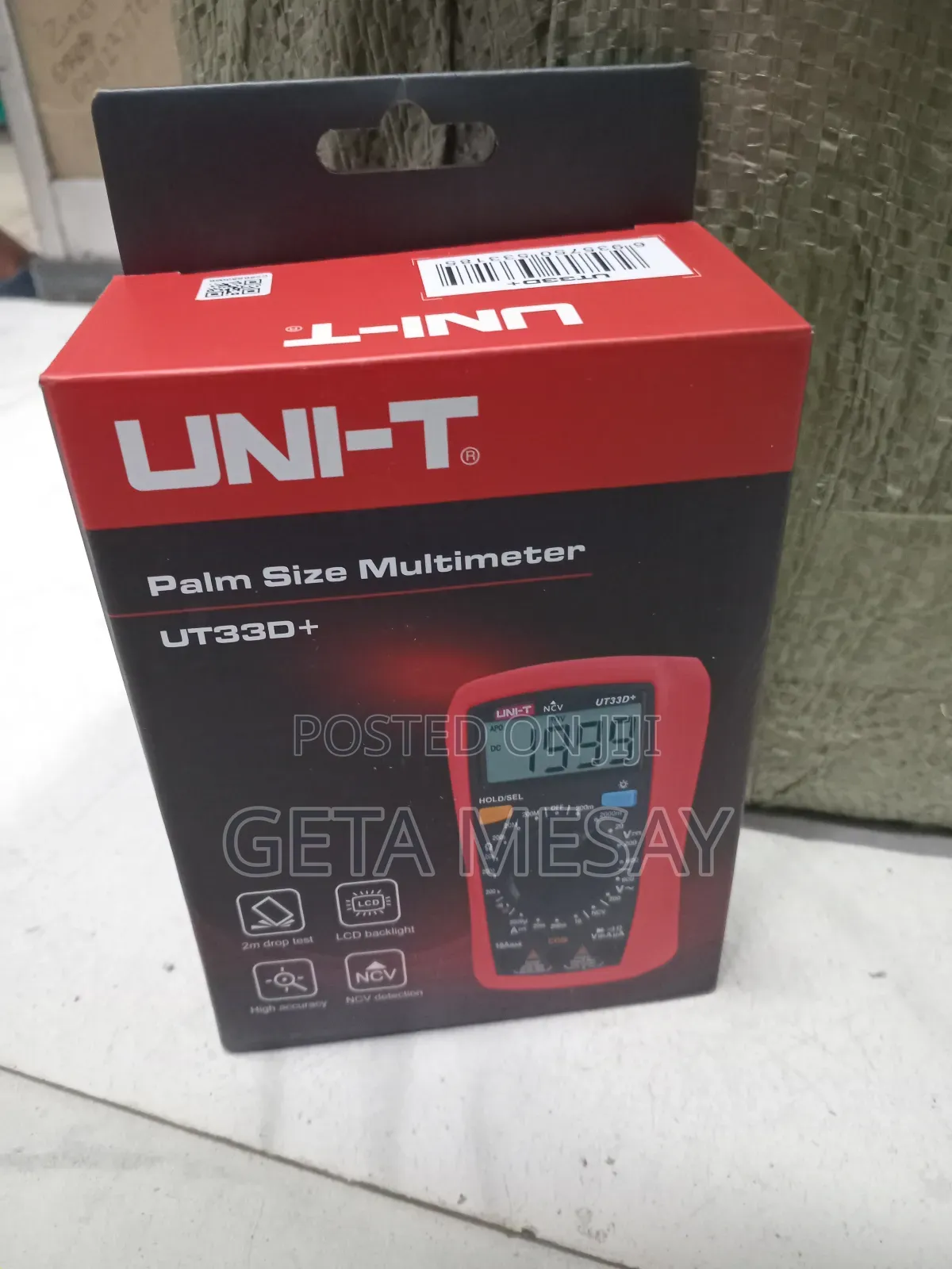Digital Multimeter Uni-T Ut33d+ Palm Size, Ncv, Backlight, Ac/Dc, Dc