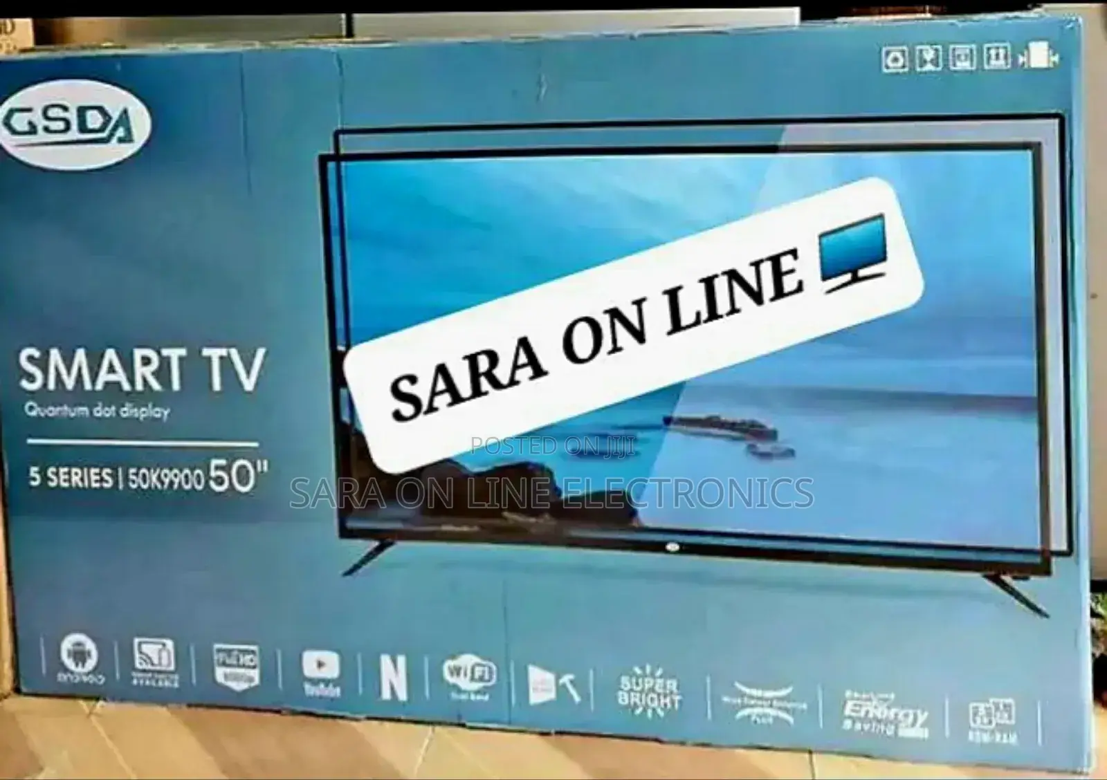 Gsda 50" Inch Smart Tv New Model Free Delivery