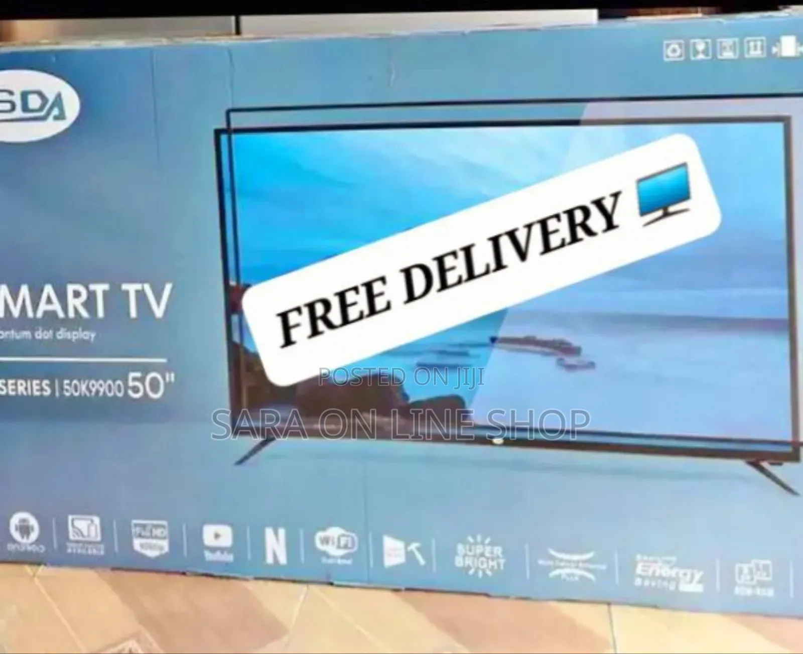 Gsda 50" Inch Smart Tv New Model Free Delivery