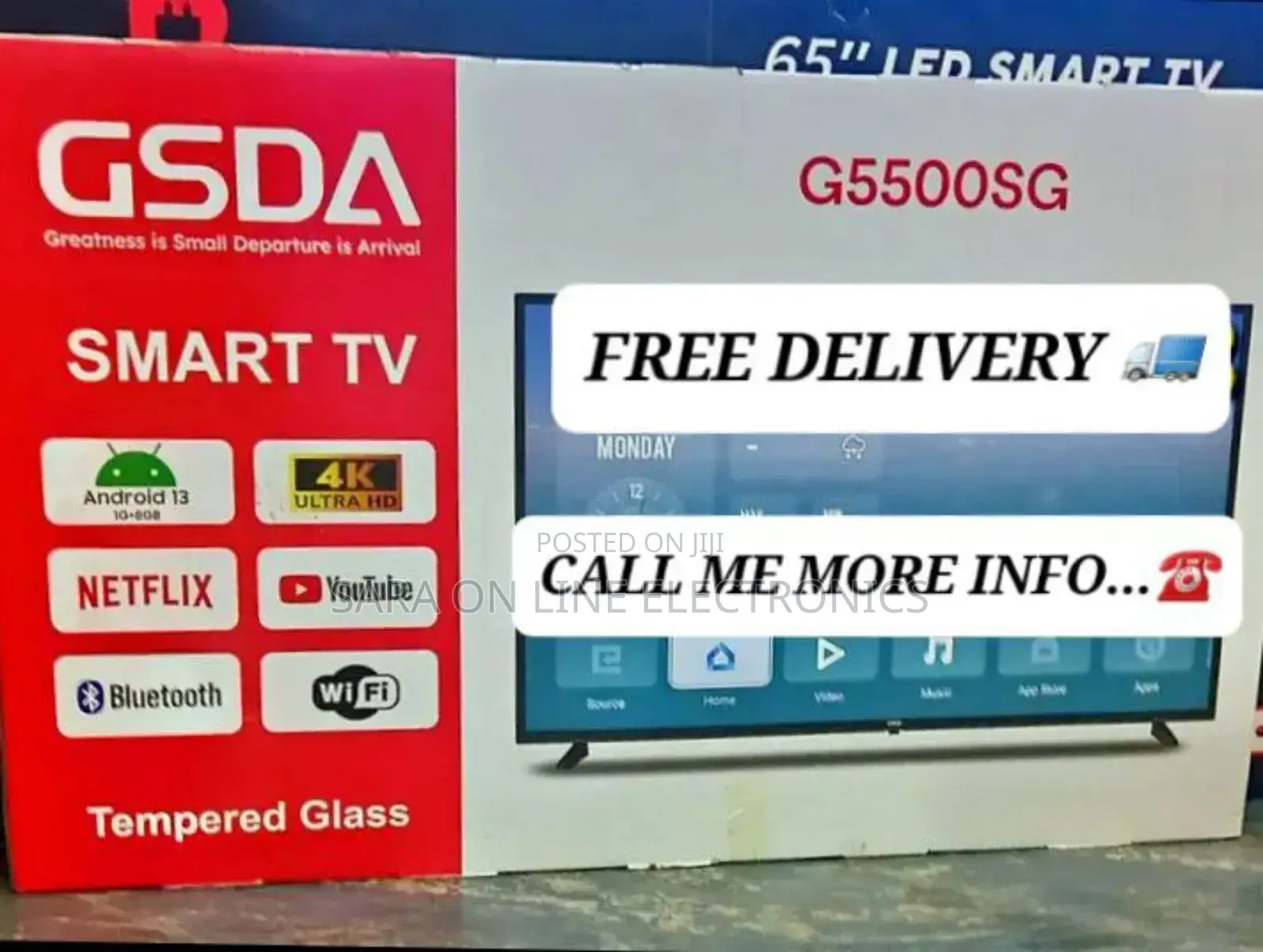 Gsda 55" Uhd Smart Android Tv ◆10year Warranty