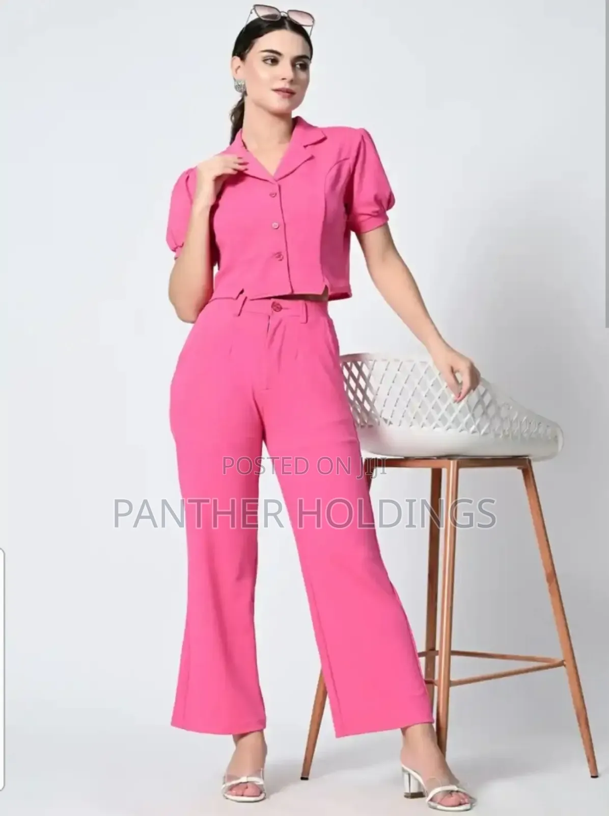 Sag Harbour 3(Co-ord) Piece Pink Pantsuit Size 18