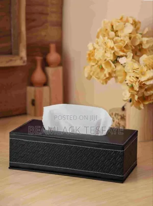 Photo - Rectangular Leather Tissue Box