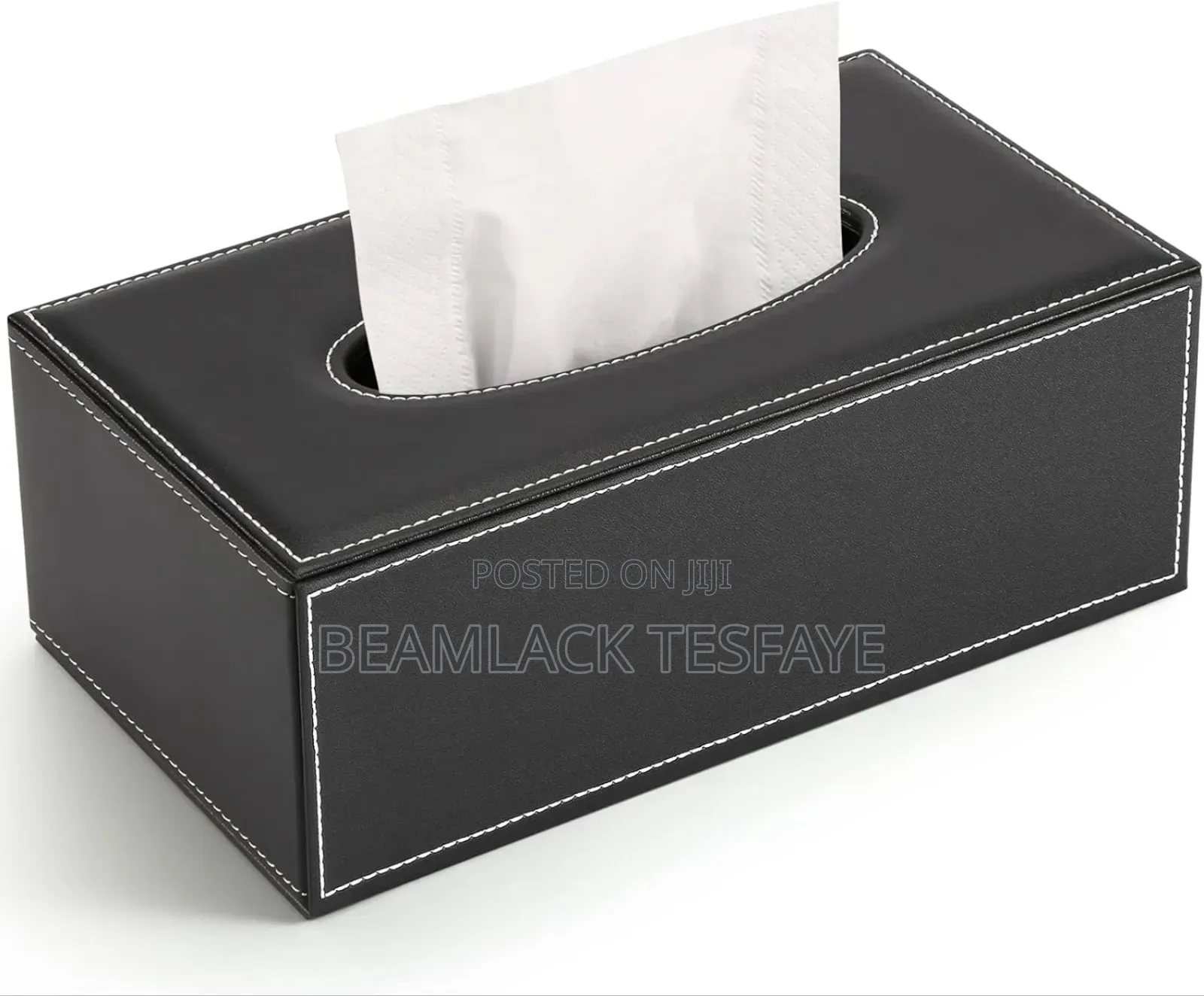 Rectangular Leather Tissue Box