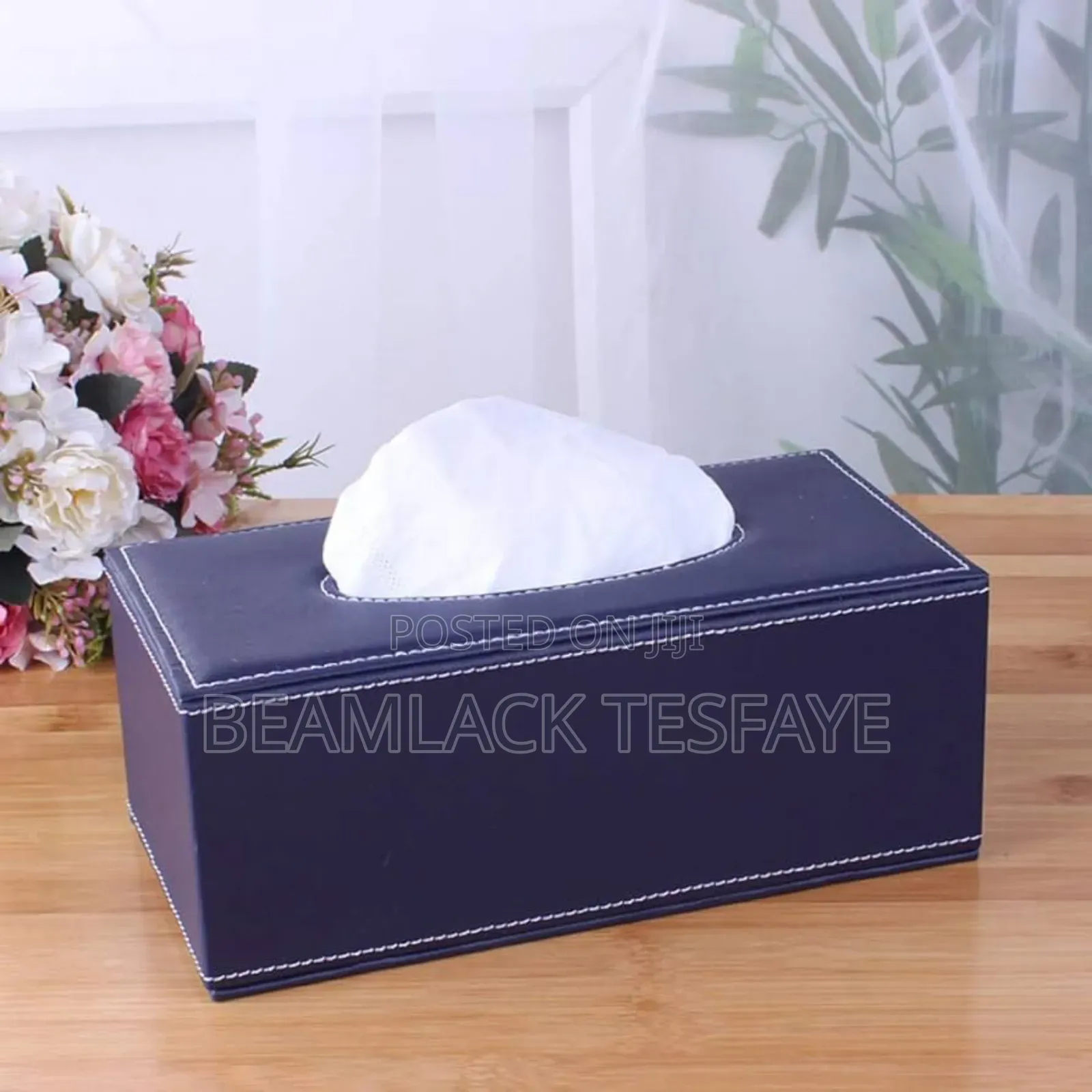 Rectangular Leather Tissue Box