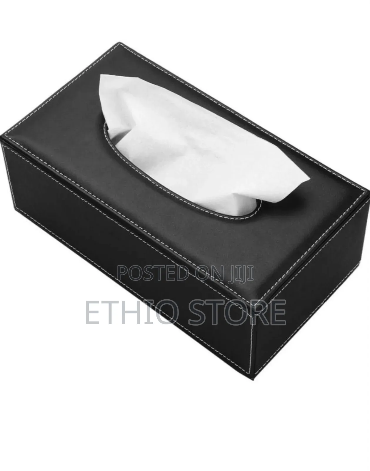 Rectangular Leather Tissue Box Cover