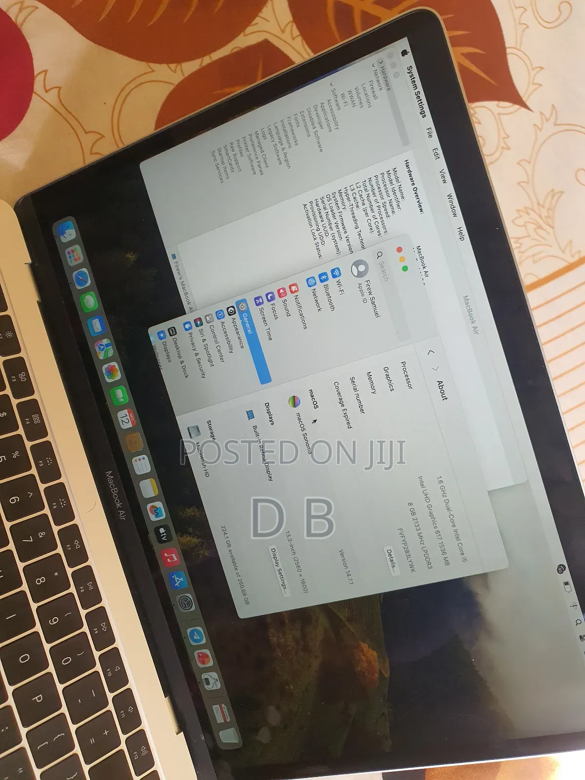 New Laptop Apple MacBook Air 2019 8GB Intel Core i5 SSD 256GB