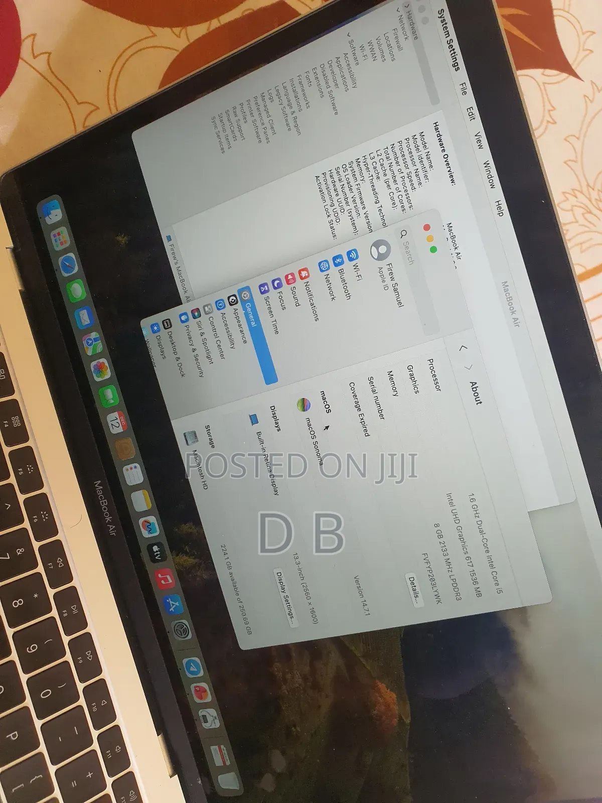 New Laptop Apple MacBook Air 2019 8GB Intel Core i5 SSD 256GB