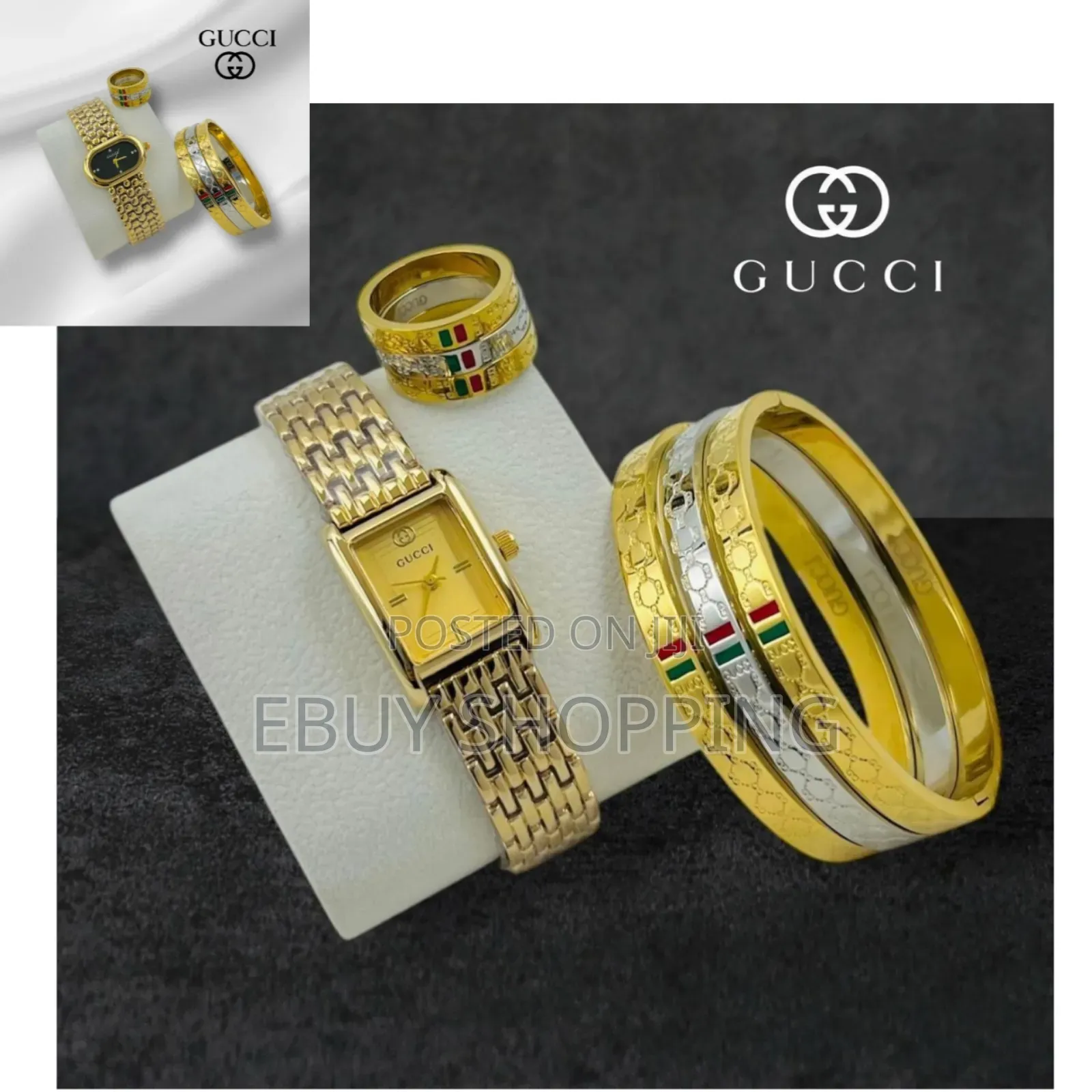 Stainless Steel Watch Set With Bonus Accessories