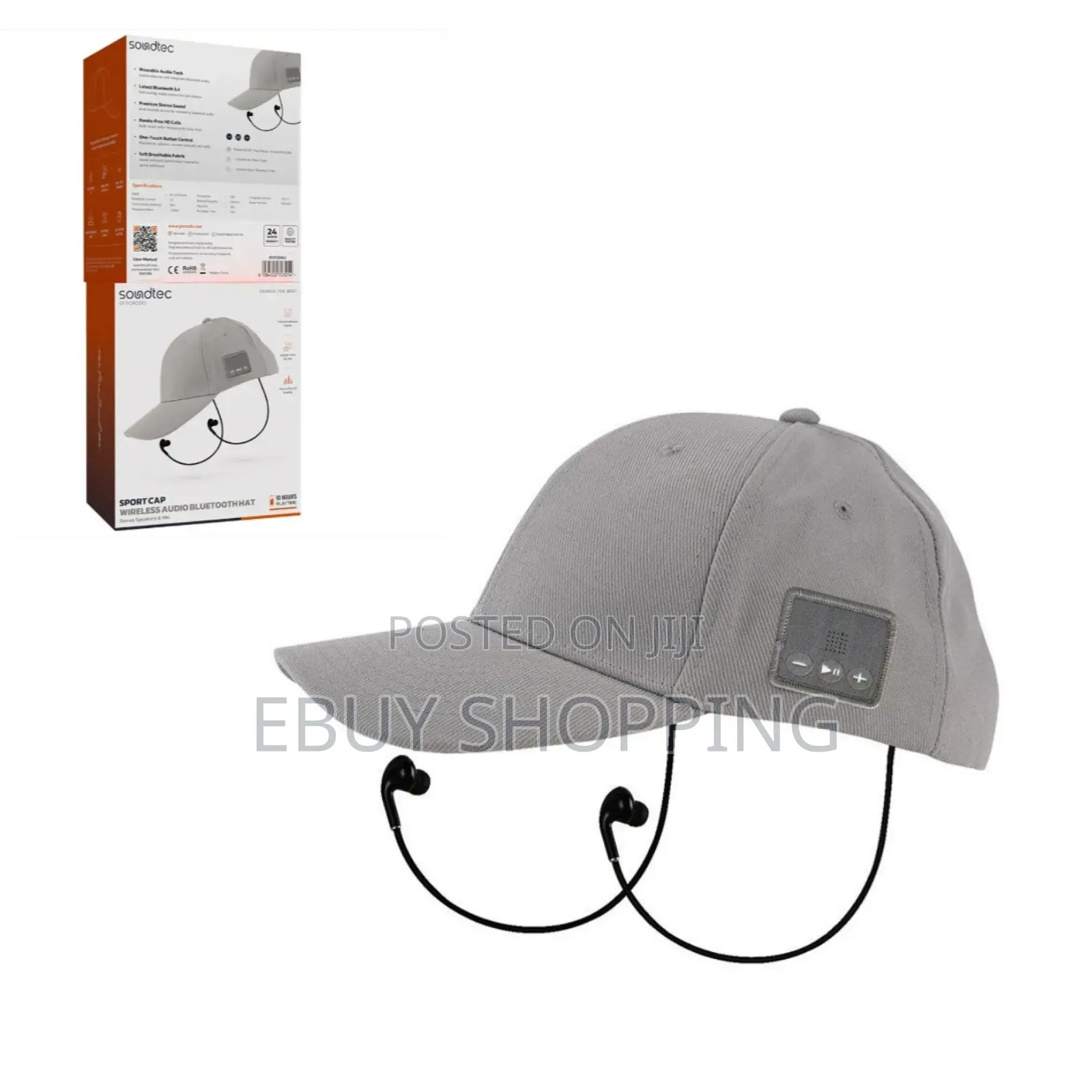 Wireless Audio Sport Cap – 10-Hour Playtime Sweat-Resistant