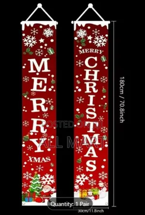 1 Pair Festive Christmas Door Hanging