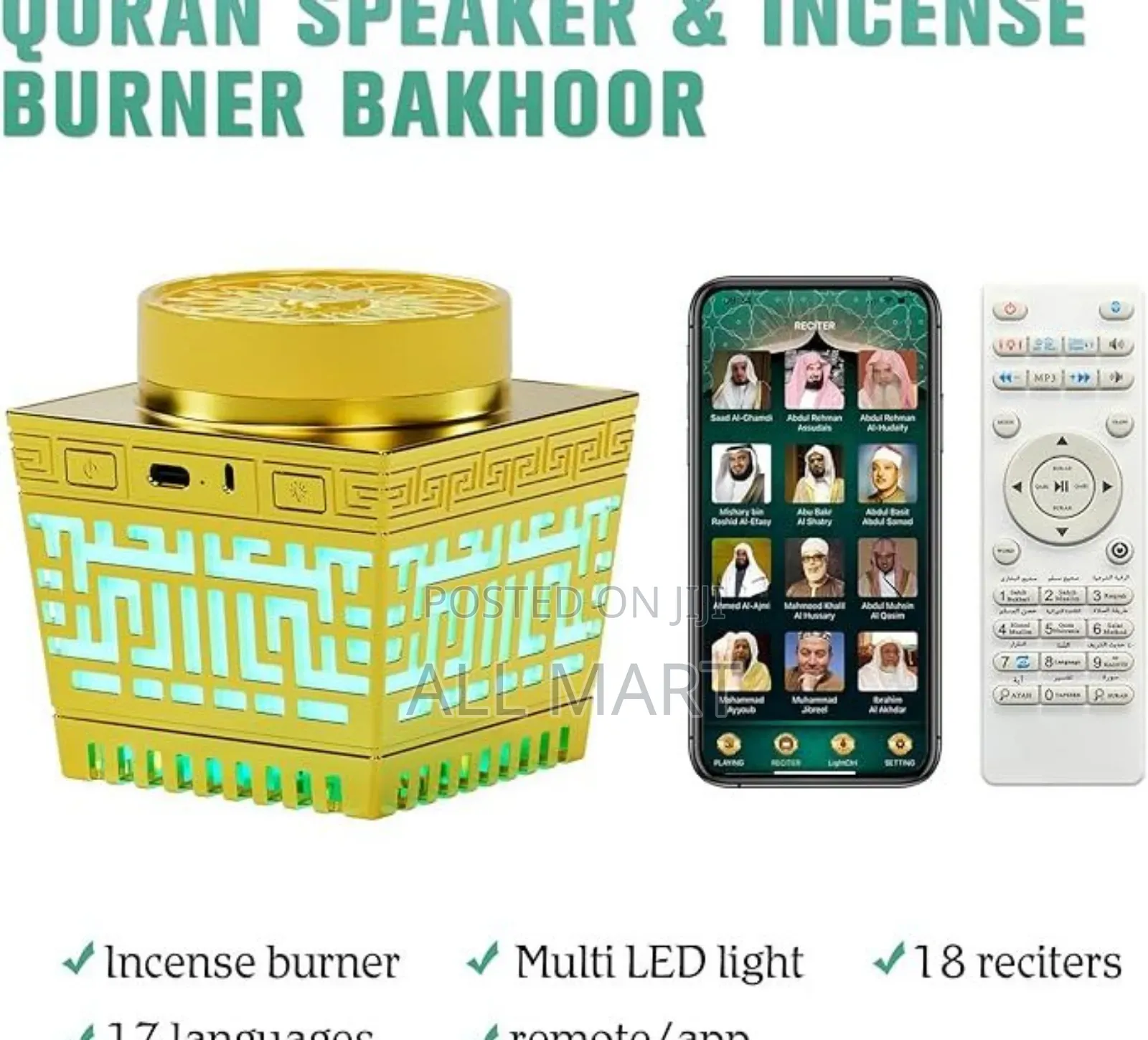 Quran Speaker and Incense Bakhoor Burner