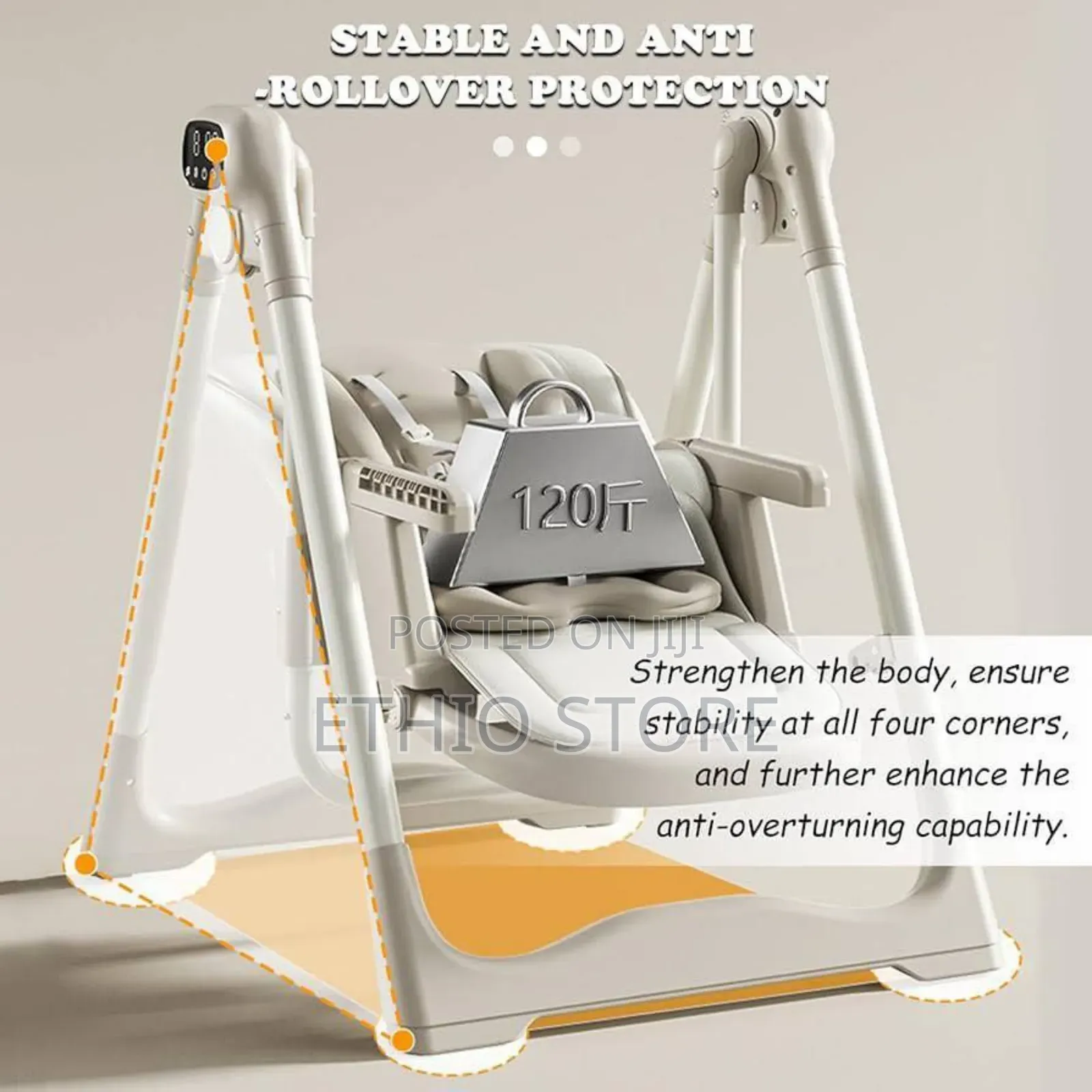 2-in-1 Baby High Chair Rocker With Swing Function