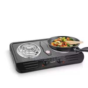 Saachi Double Burner Hot Plate Nl-Hp-6216c-Bk 2000 Watt