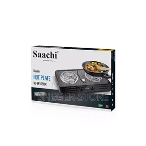 Saachi Double Burner Hot Plate Nl-Hp-6216c-Bk 2000 Watt