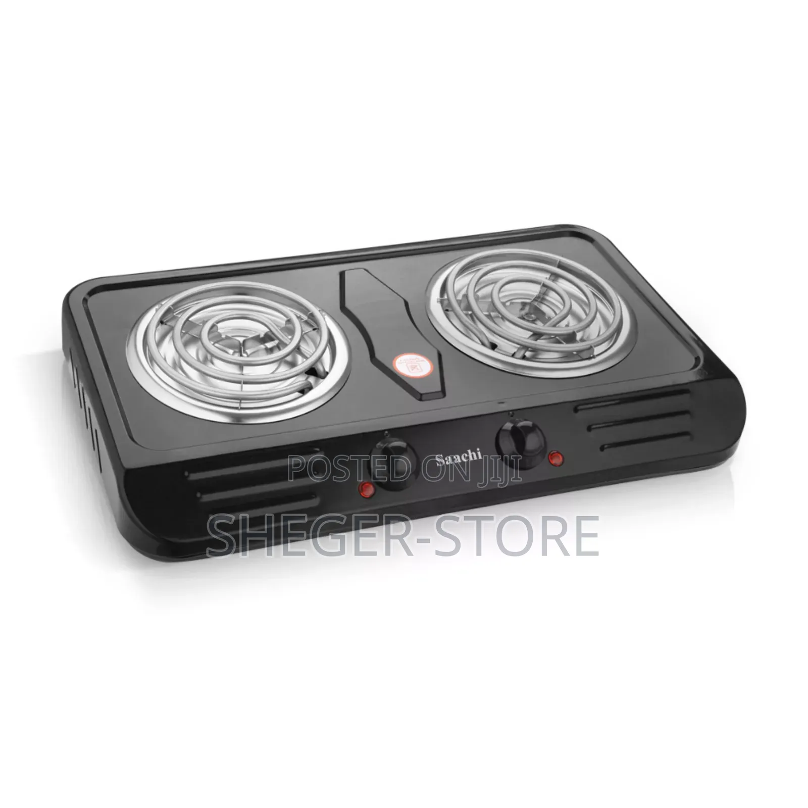 Saachi Double Burner Hot Plate Nl-Hp-6216c-Bk 2000 Watt