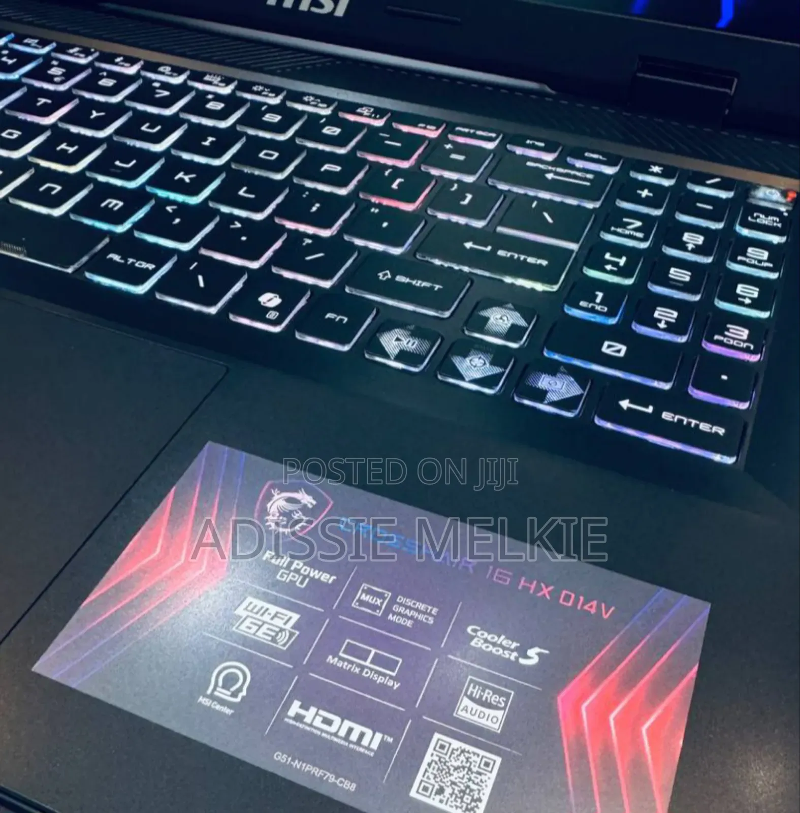 New Laptop MSI Crosshair 17 16GB Intel Core I7 SSD 1T