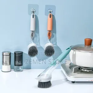 Automatic Soap Dispensing Dish Brush Easy Kitchen Cleaning Tool