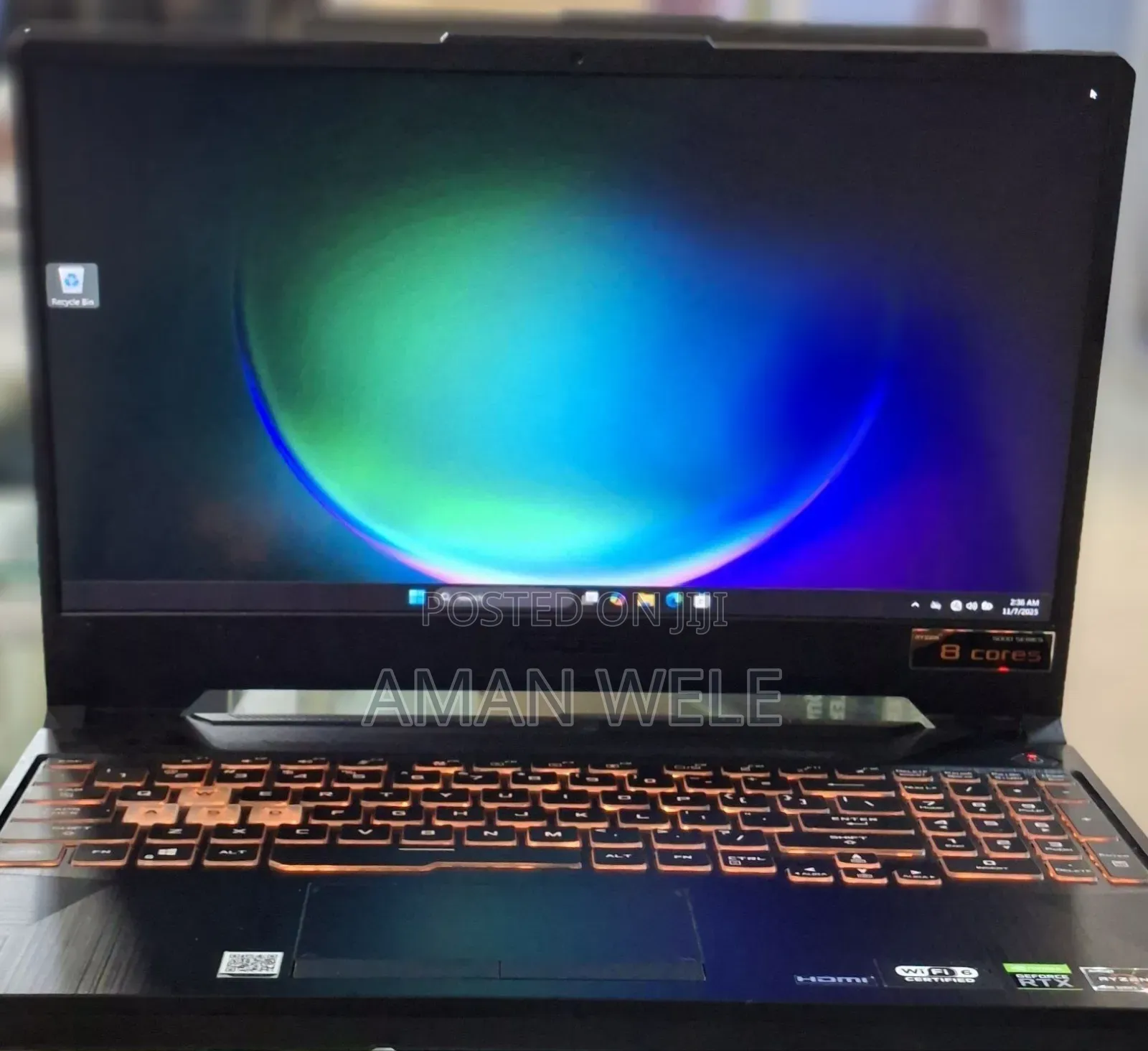 New Laptop Asus TUF Gaming A15 16GB AMD Ryzen 7 SSD 512GB