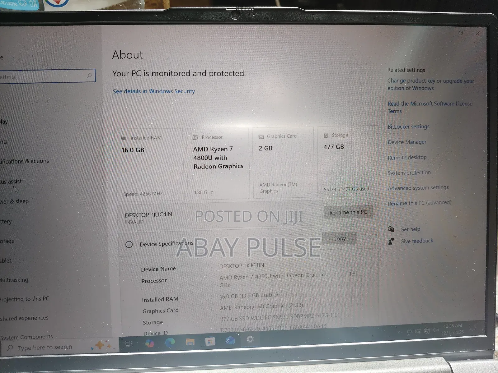 Laptop Lenovo ThinkBook 13s Gen 2 16GB AMD Ryzen 7 SSD 512GB