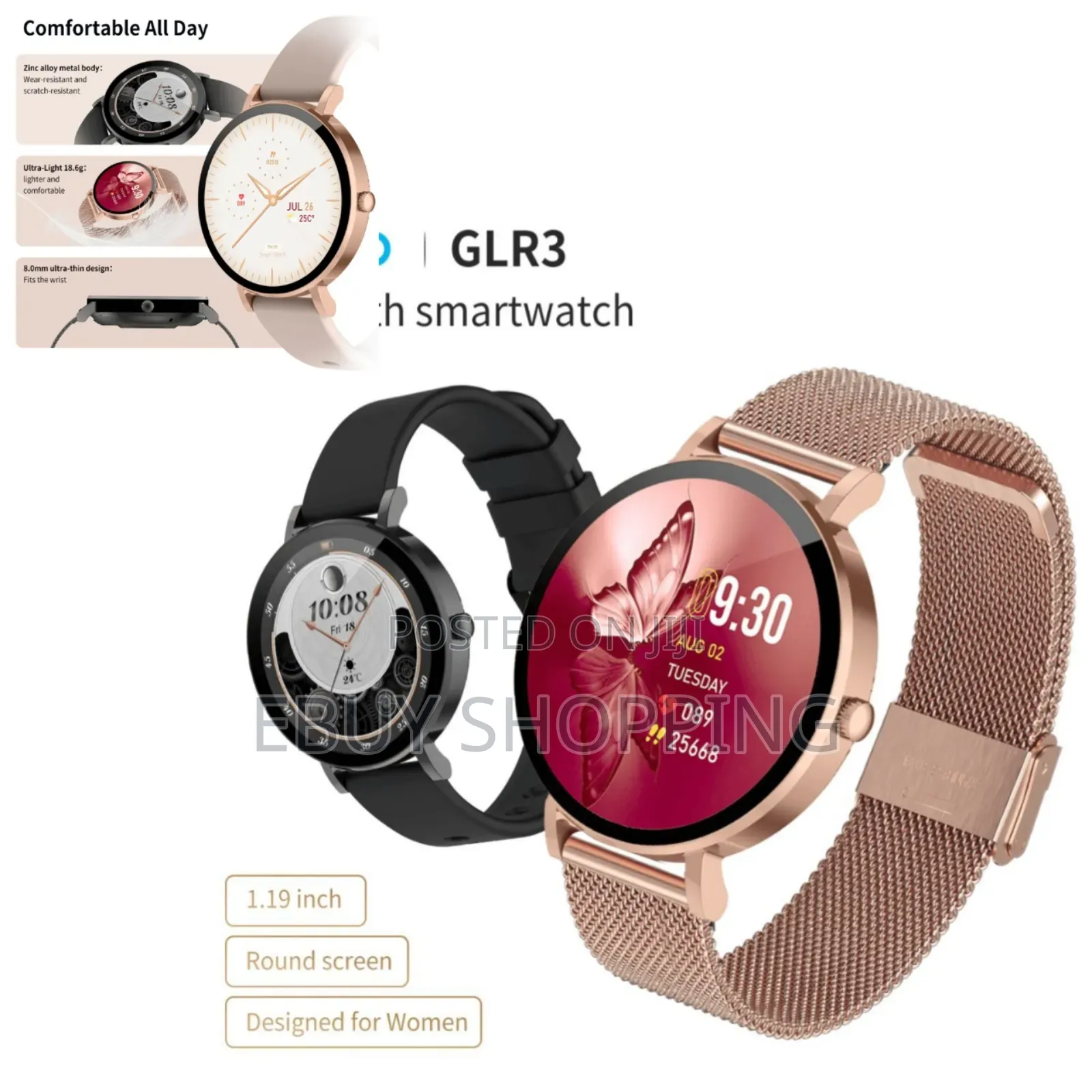 Glamour on Your Wrist: Glr3 Women's Smartwatch
