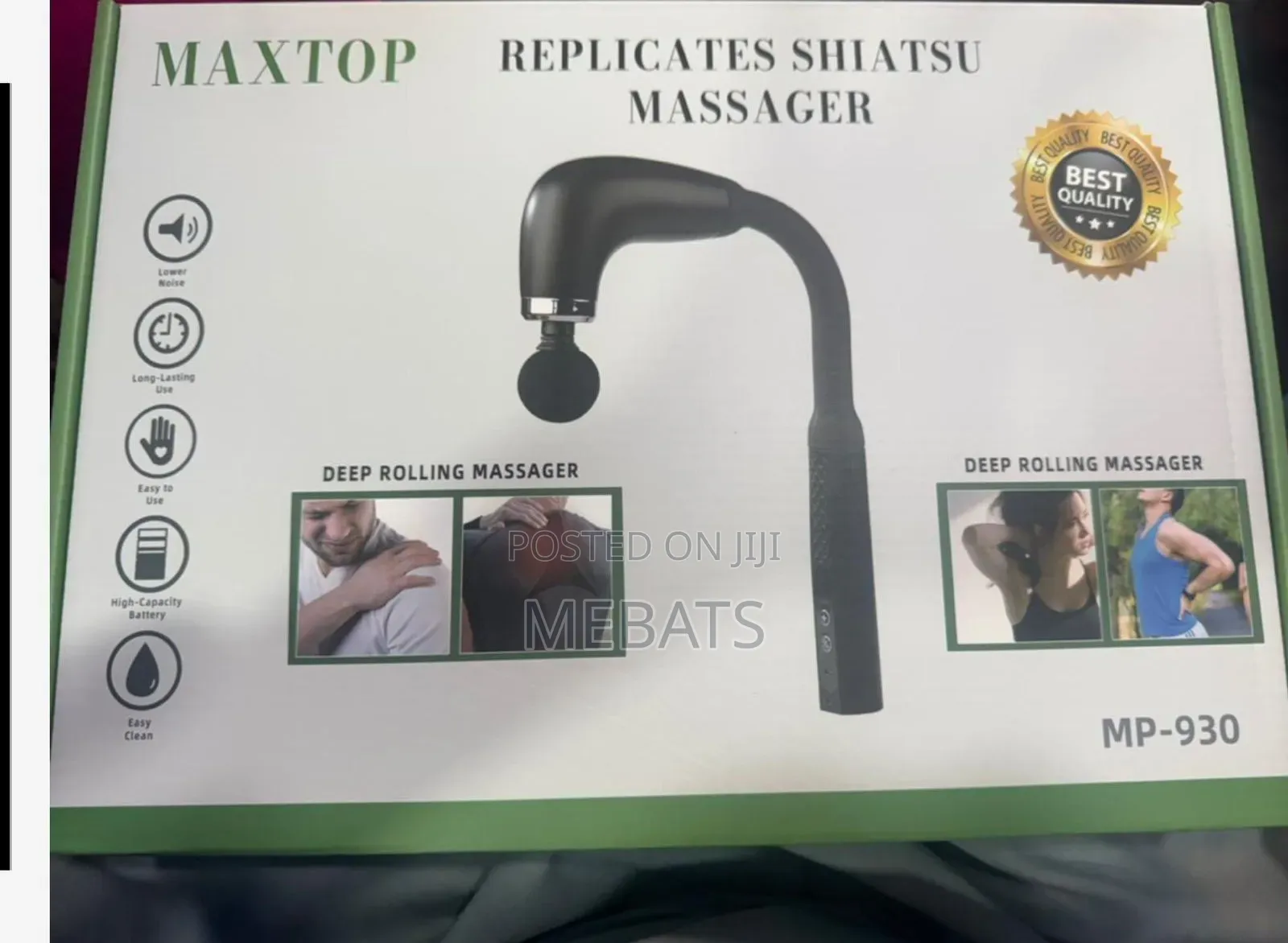 Portable Electric Back Muscle Massager With Extended Handle