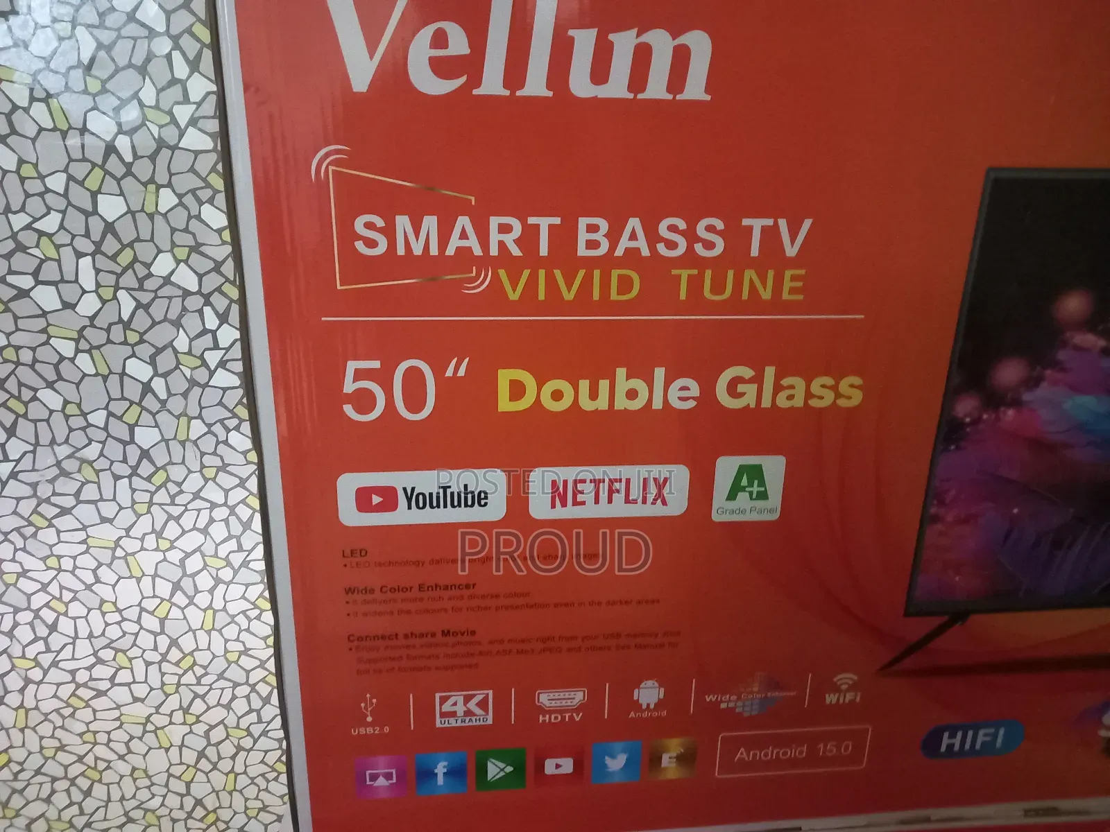 Vellume 50 Inch Smart Android Tv