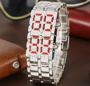 Photo - Black Full Metal Digital Lava Wrist Men's Watch Gift for Male Boy Sp