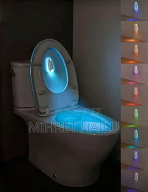 Photo - Motion-Sensing Floor Edge Light (7 Colors), Toilet Light, Mushroom-Ins