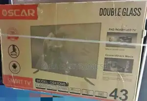 💫💯Oscar 43" Inch Double Galss Smart Tv ♣︎Free Delivery♣︎