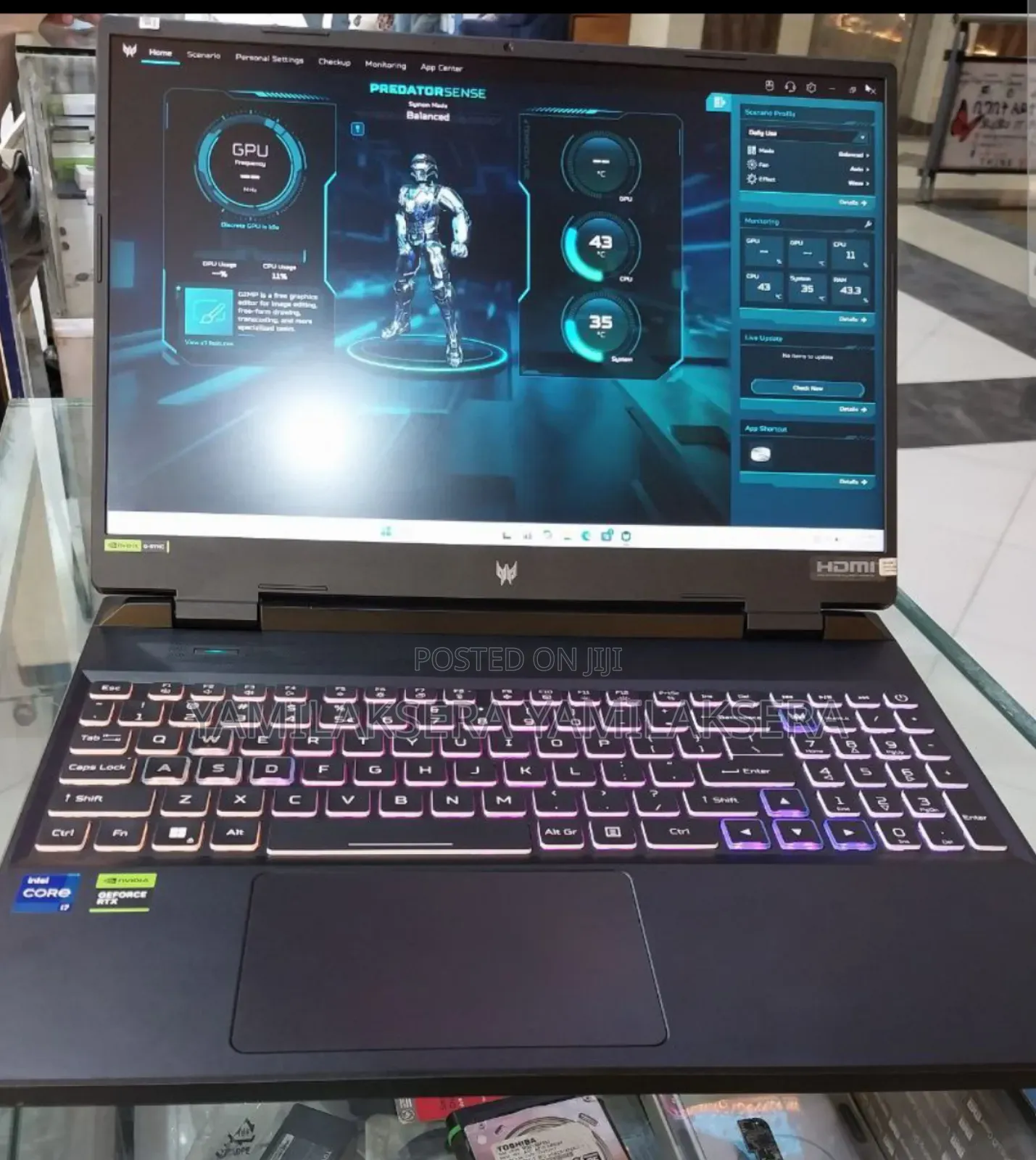 New Laptop Acer Predator Helios 300 16GB Intel Core I7 SSD 512GB