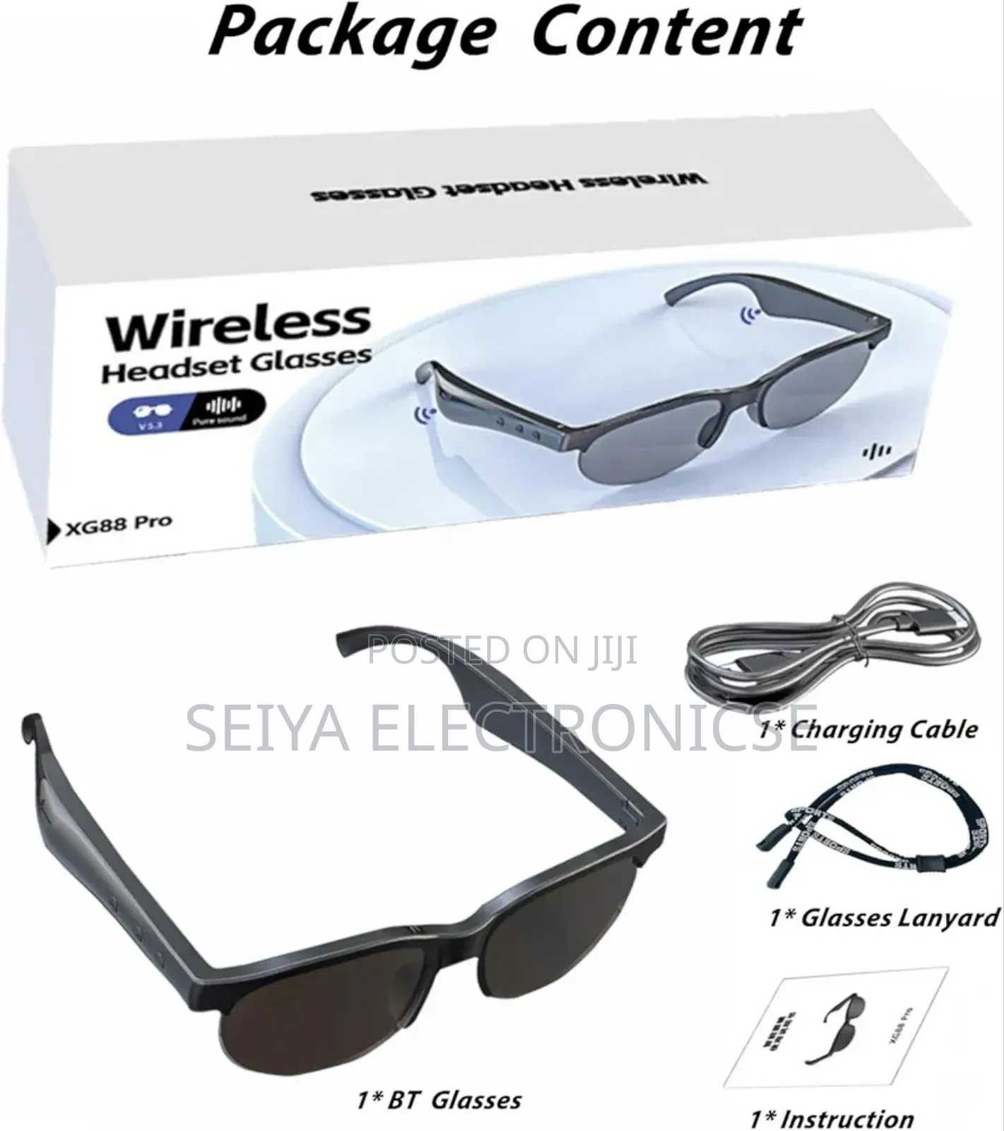 Xg88 Pro Wireless Headset Glasses, A Type Of Smart Eyewear.